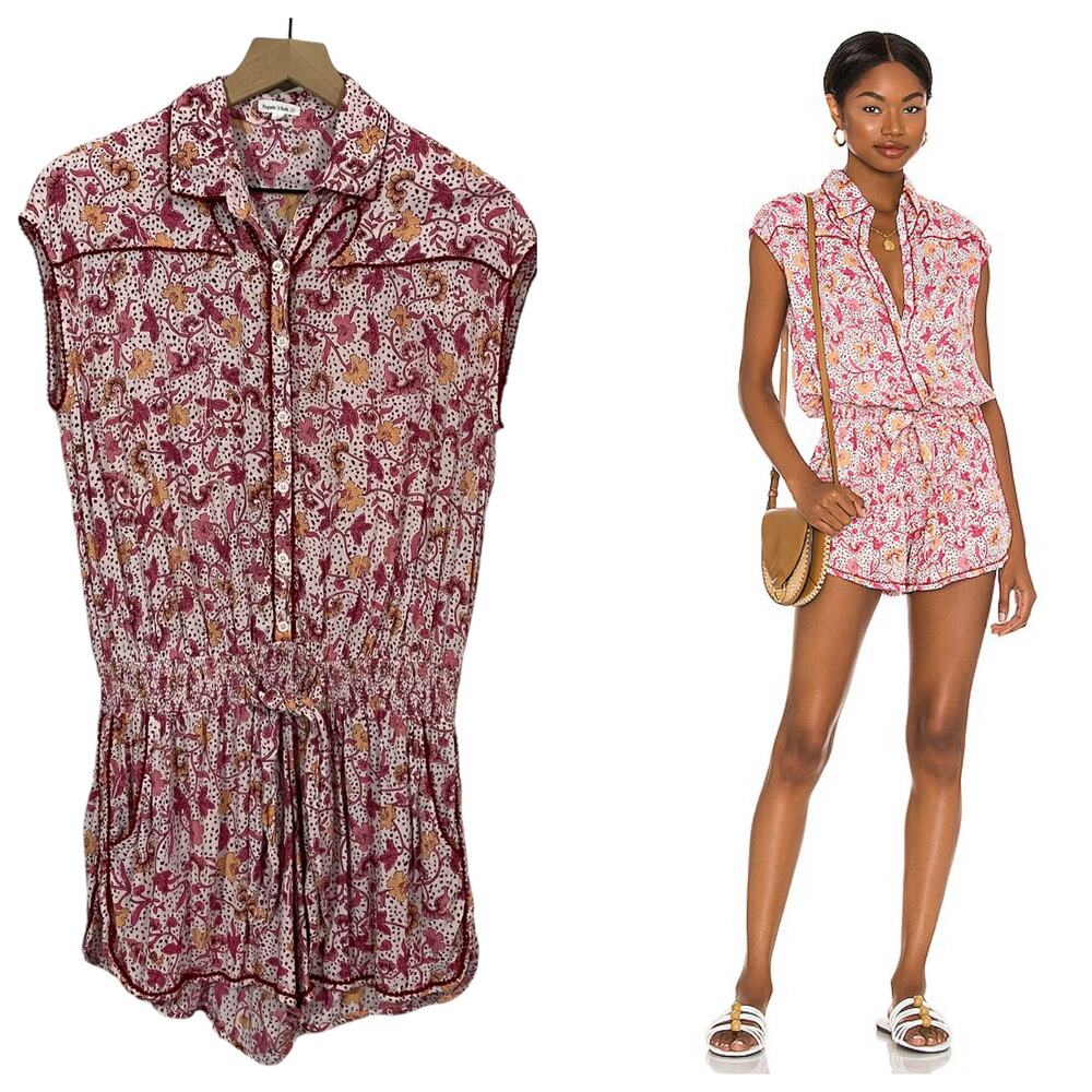 Poupette St. Barth Margo Romper - Pink Clary - Large